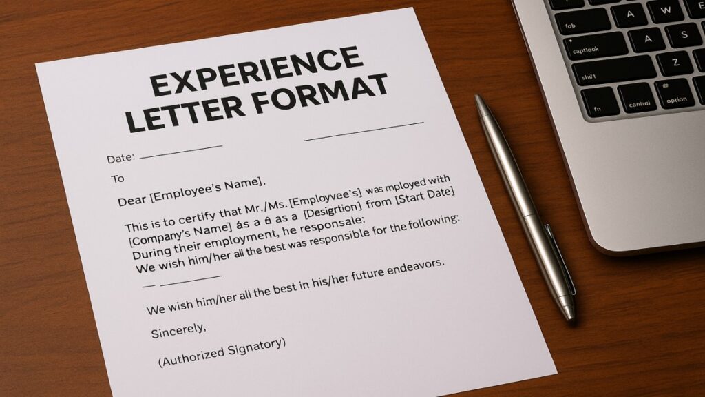 Experience Letter Format