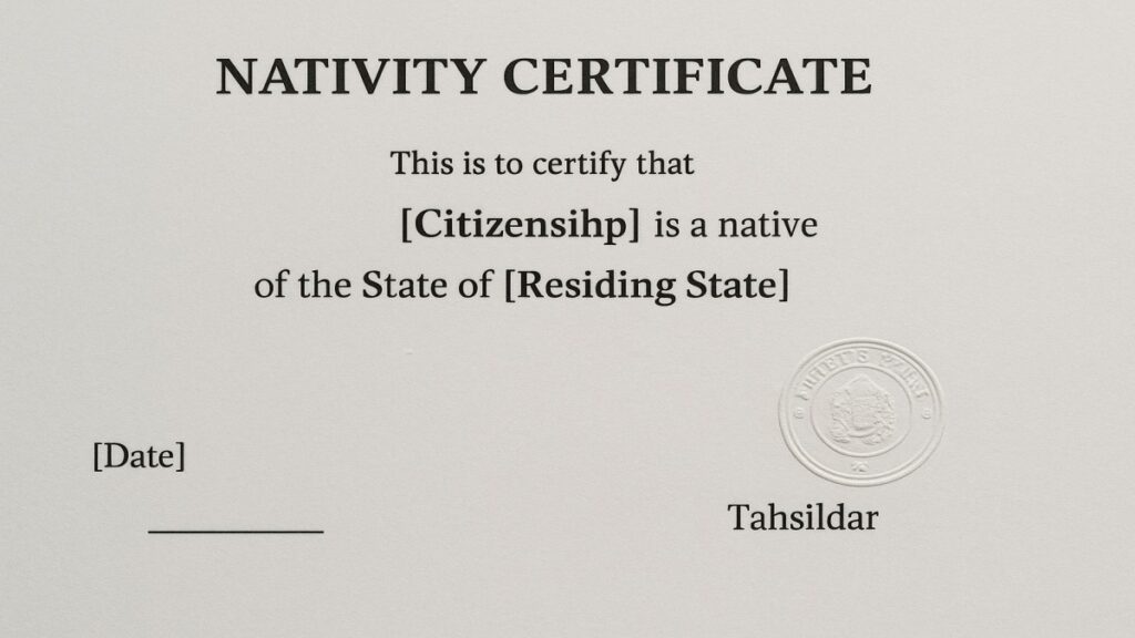 Nativity Certificate