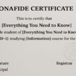 Bonafide Certificate